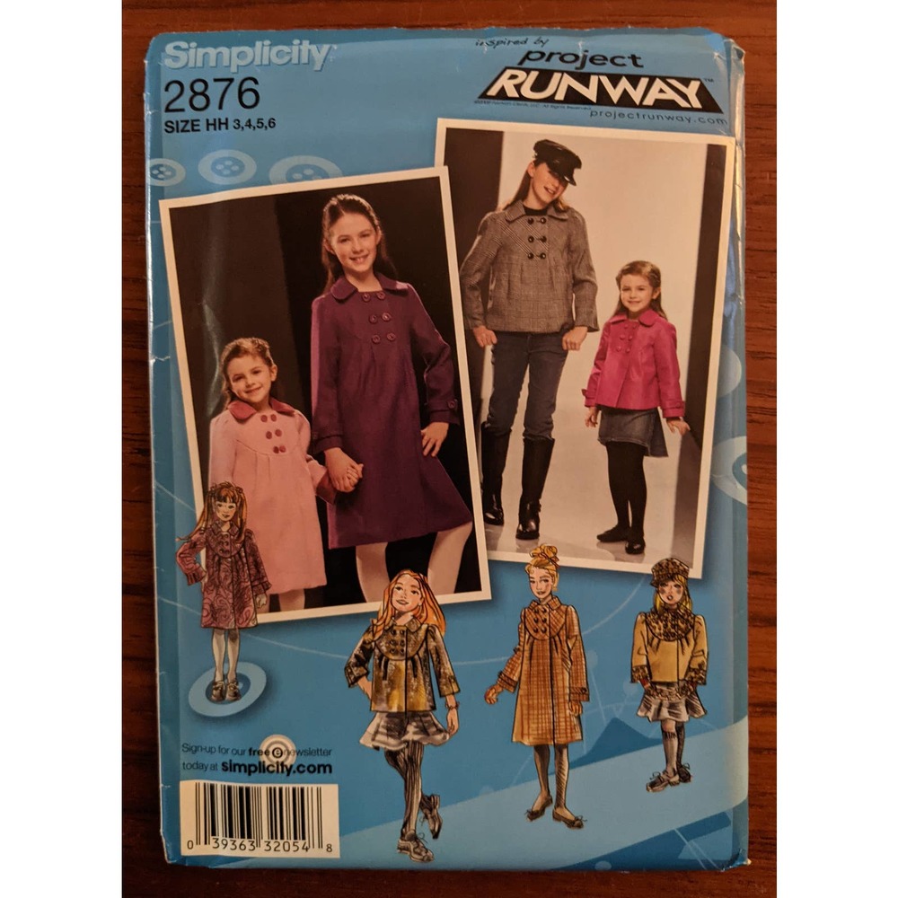 NEW Project Runway Pattern 2876 Size 3-6